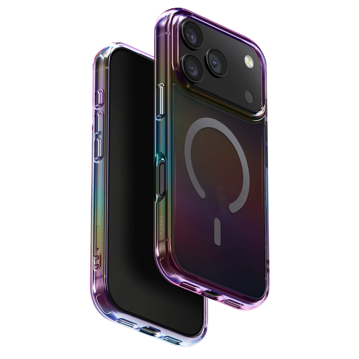 Uniq Apple iPhone 17 Pro Iridescia Magsafe Kapak - Dark Rainbow