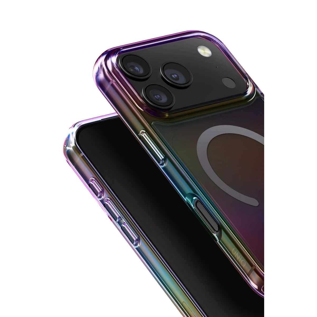 Uniq Apple iPhone 17 Pro Iridescia Magsafe Kapak - Dark Rainbow