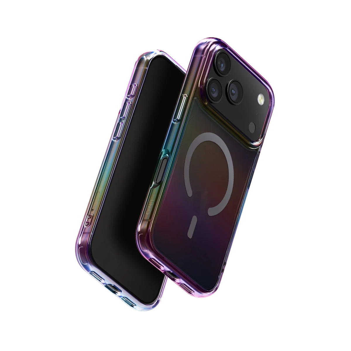 Uniq Apple iPhone 17 Pro Iridescia Magsafe Kapak - Dark Rainbow