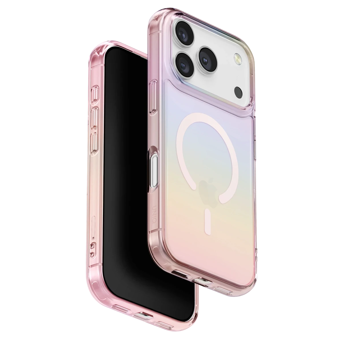 Uniq Apple iPhone 17 Pro Iridescia Magsafe Kapak - Pembe Rainbow