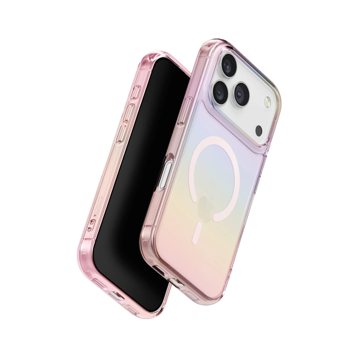 Uniq Apple iPhone 17 Pro Max Iridescia Magsafe Kapak - Pembe Rainbow