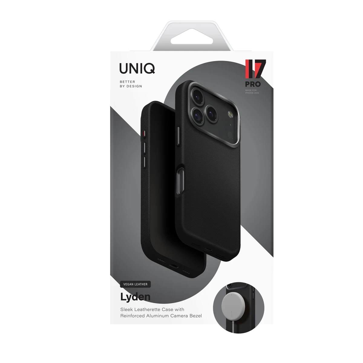 Uniq Apple iPhone 17 Pro Max Lyden Magsafe Deri Kapak - Mavi