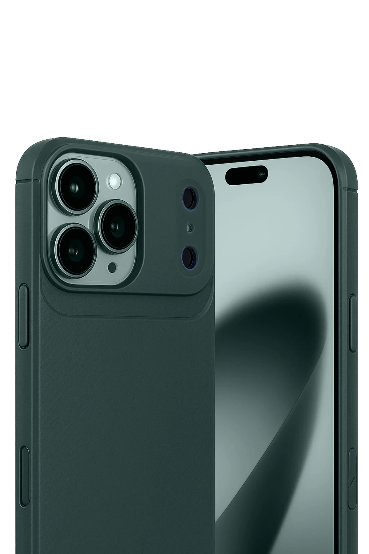 Newface Apple iPhone 17 Pro Max Auto Focus Karbon Kapak - Koyu Yeşil