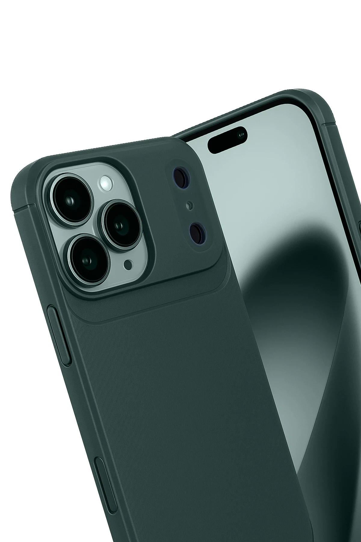 Newface Apple iPhone 17 Pro Max Auto Focus Karbon Kapak - Koyu Yeşil