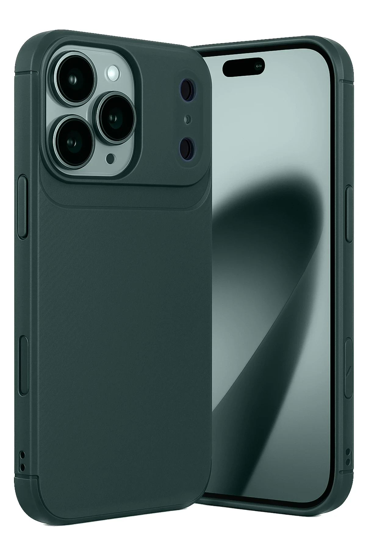 Newface Apple iPhone 17 Pro Max Auto Focus Karbon Kapak - Koyu Yeşil