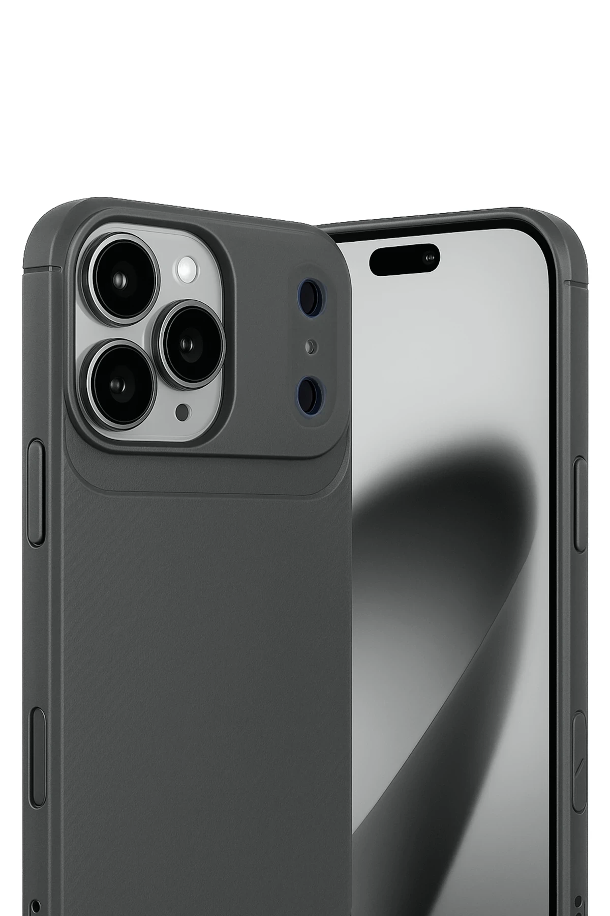 Newface Apple iPhone 17 Pro Auto Focus Karbon Kapak - Gri