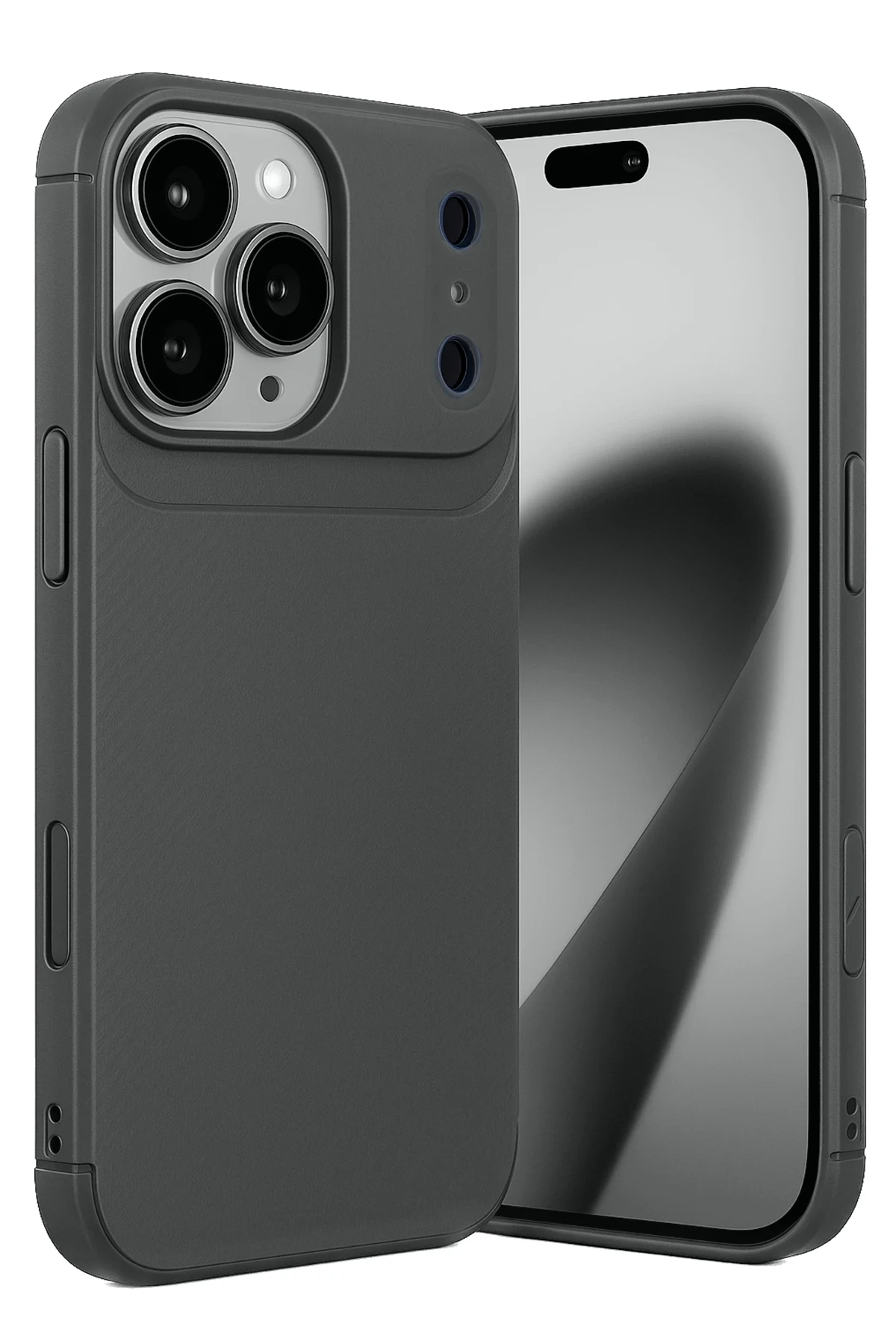 Newface Apple iPhone 17 Pro Auto Focus Karbon Kapak - Gri