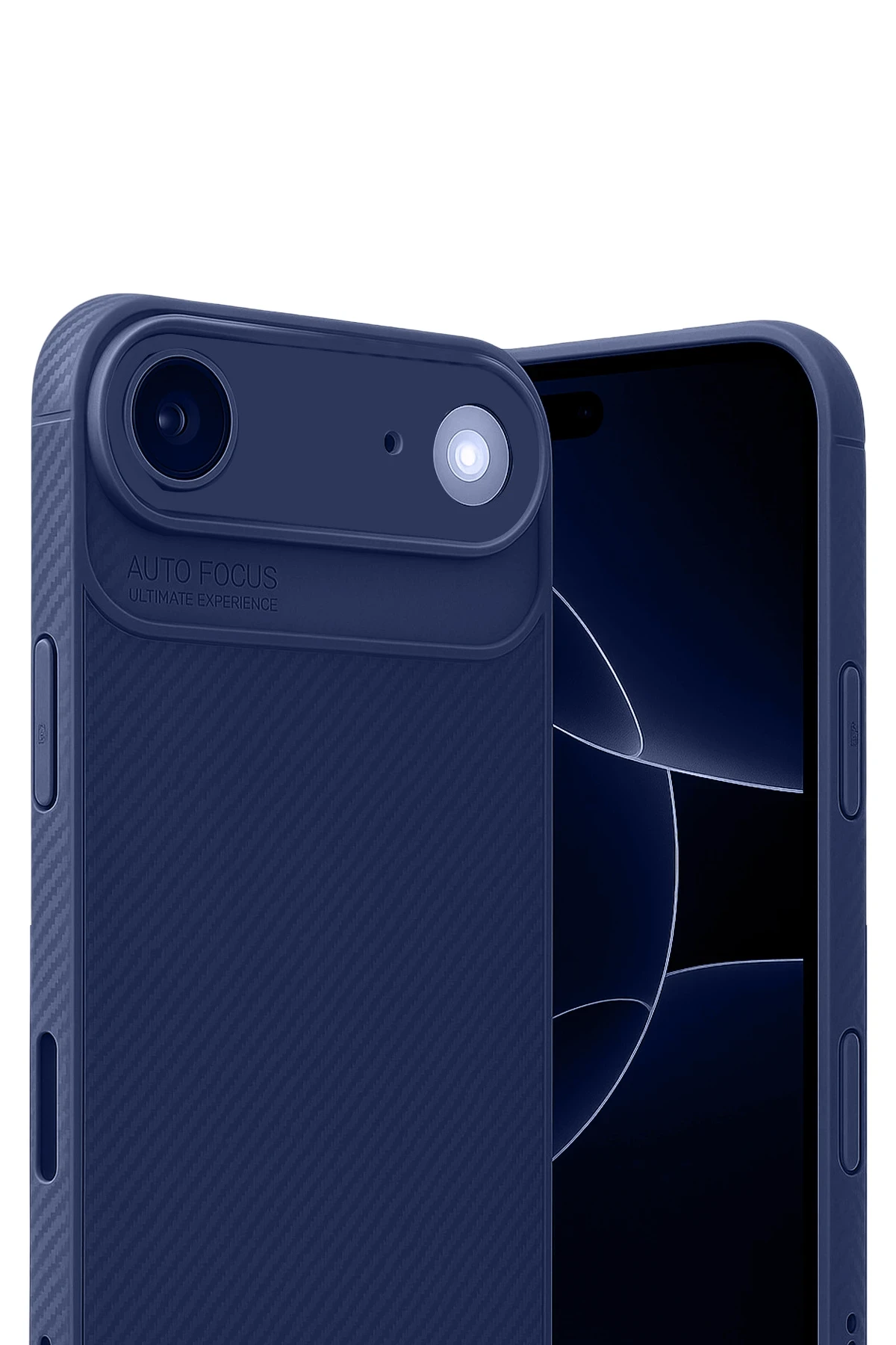 Newface Apple iPhone 17 Air Auto Focus Karbon Kapak - Lacivert