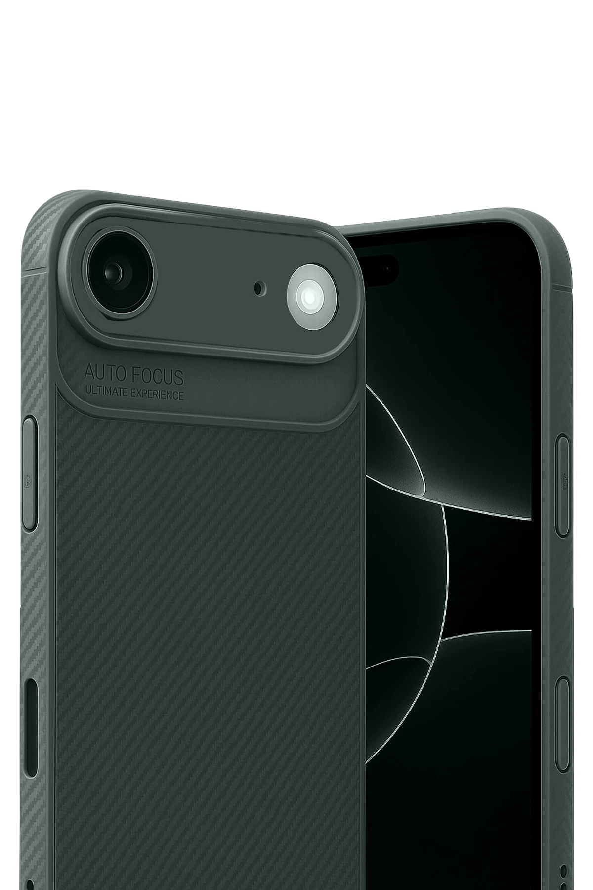 Newface Apple iPhone 17 Air Auto Focus Karbon Kapak - Koyu Yeşil