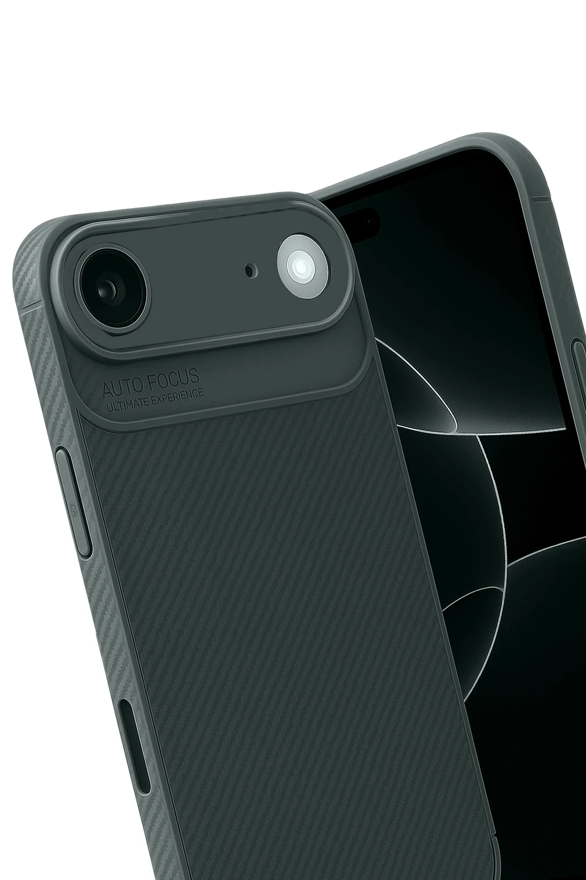 Newface Apple iPhone 17 Air Auto Focus Karbon Kapak - Koyu Yeşil