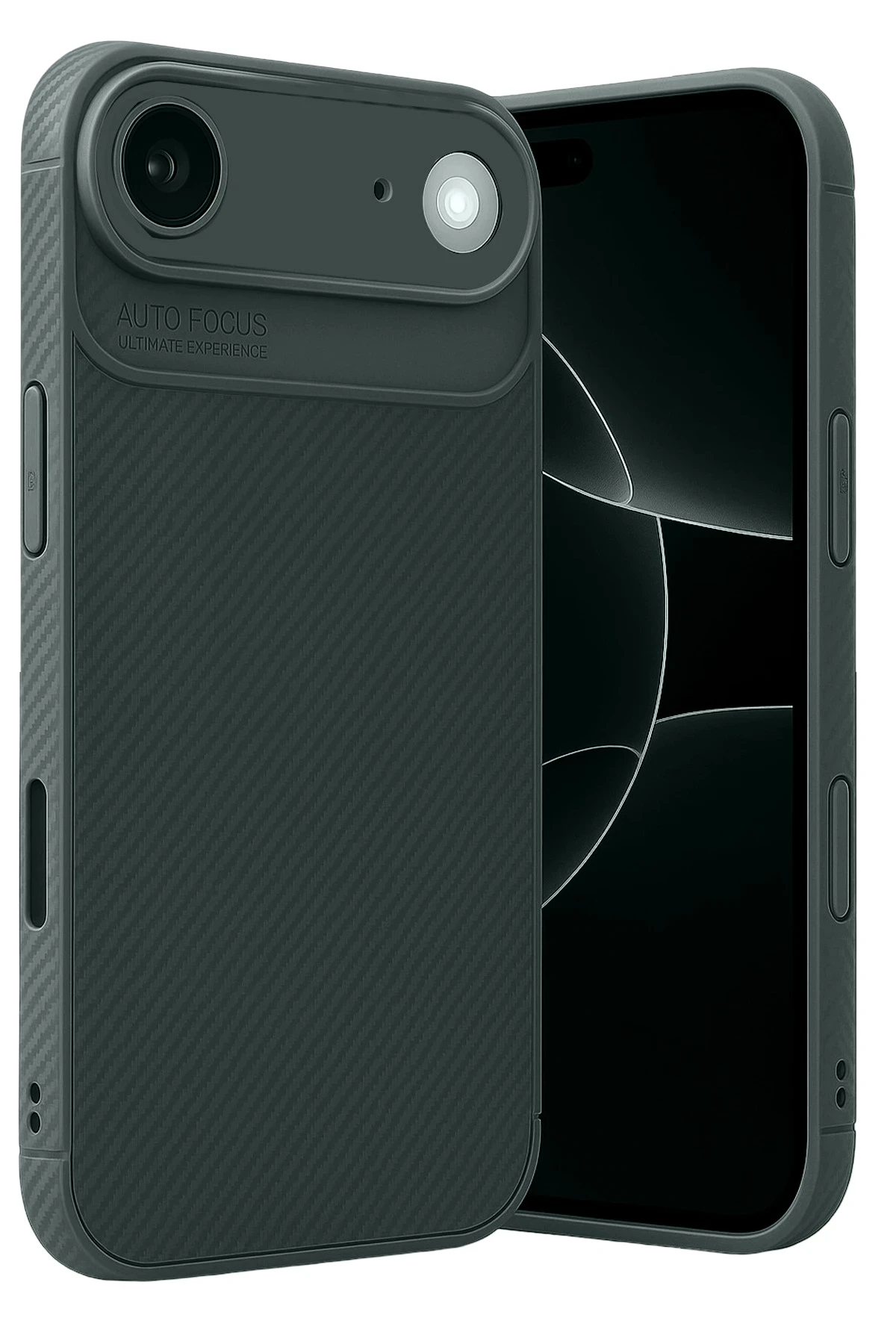 Newface Apple iPhone 17 Air Auto Focus Karbon Kapak - Koyu Yeşil
