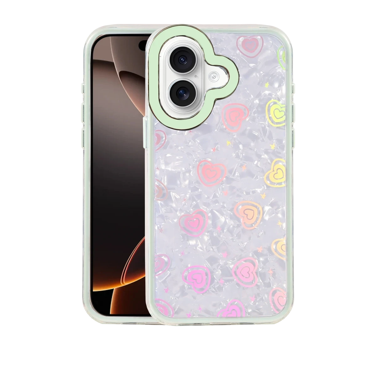 Newface Apple iPhone 16 Lumi Desenli Kapak - Yeşil — görsel 3