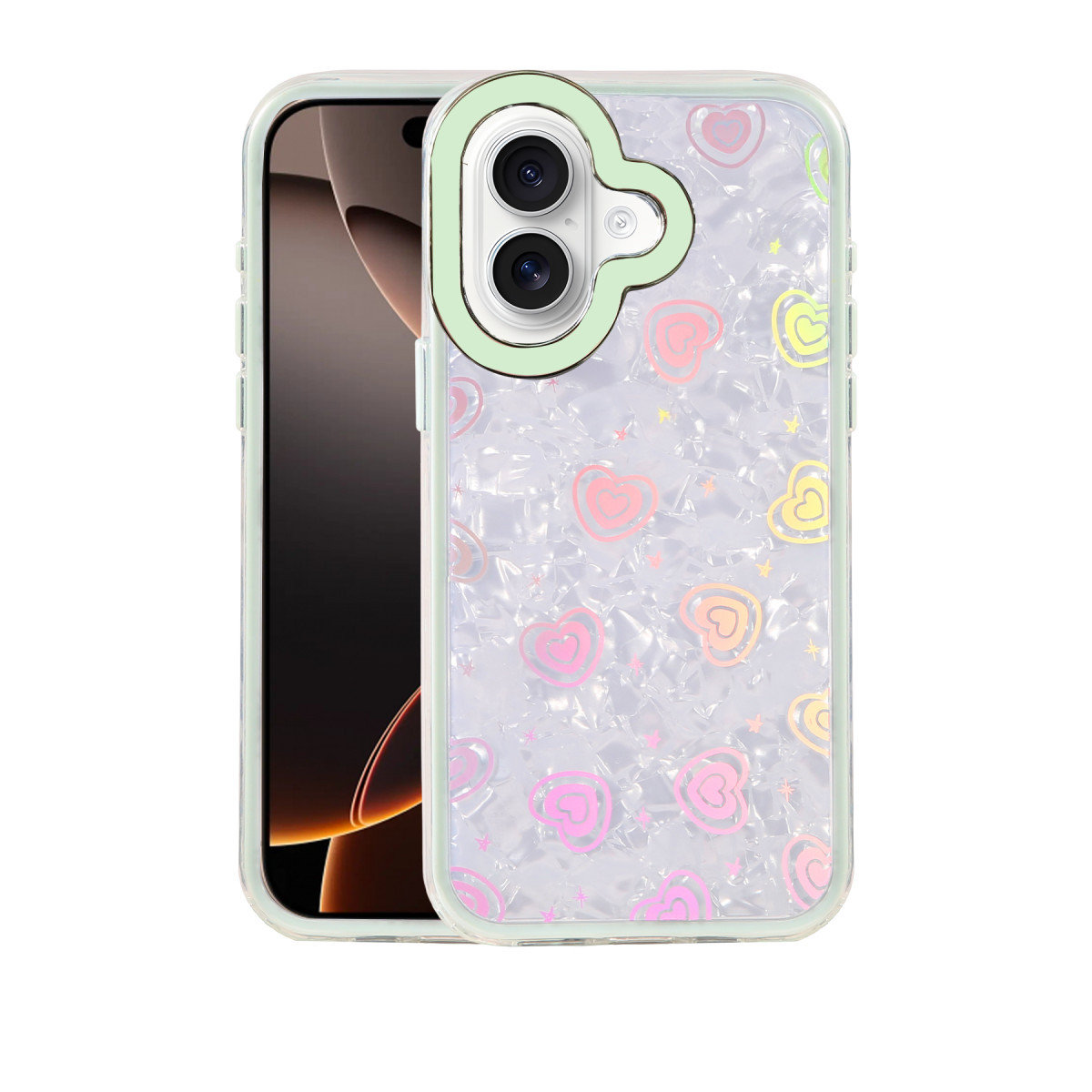 Newface Apple iPhone 16 Lumi Desenli Kapak - Yeşil — görsel 5