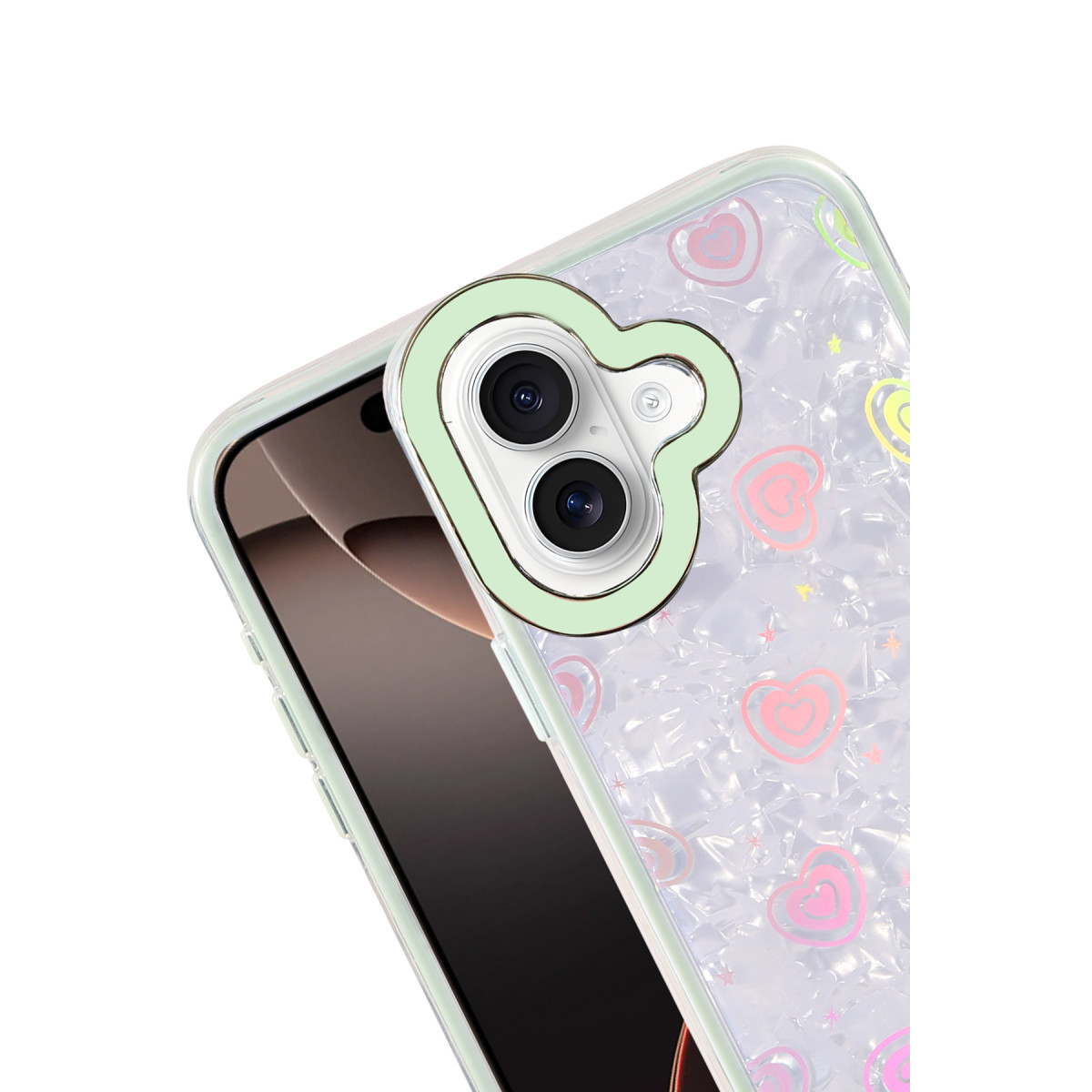 Newface Apple iPhone 16 Lumi Desenli Kapak - Yeşil — görsel 6