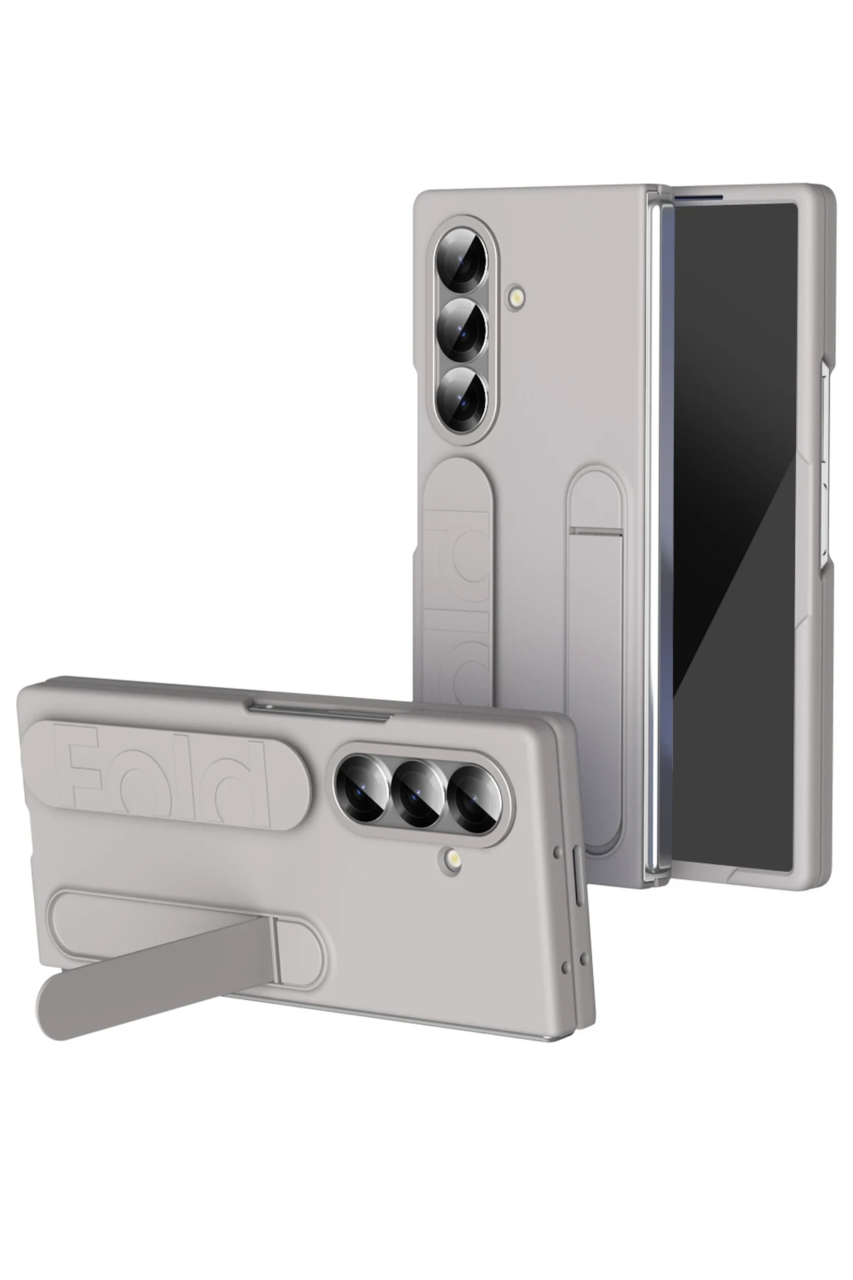 Newface Samsung Galaxy Z Fold 7 Kılıf Costa Standlı Kapak - Gold