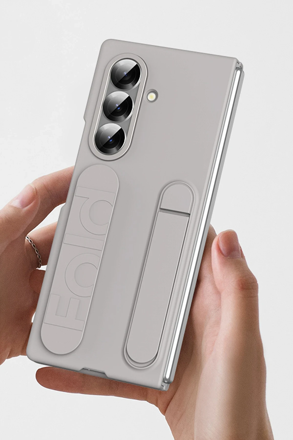 Newface Samsung Galaxy Z Fold 7 Kılıf Costa Standlı Kapak - Gold — görsel 6