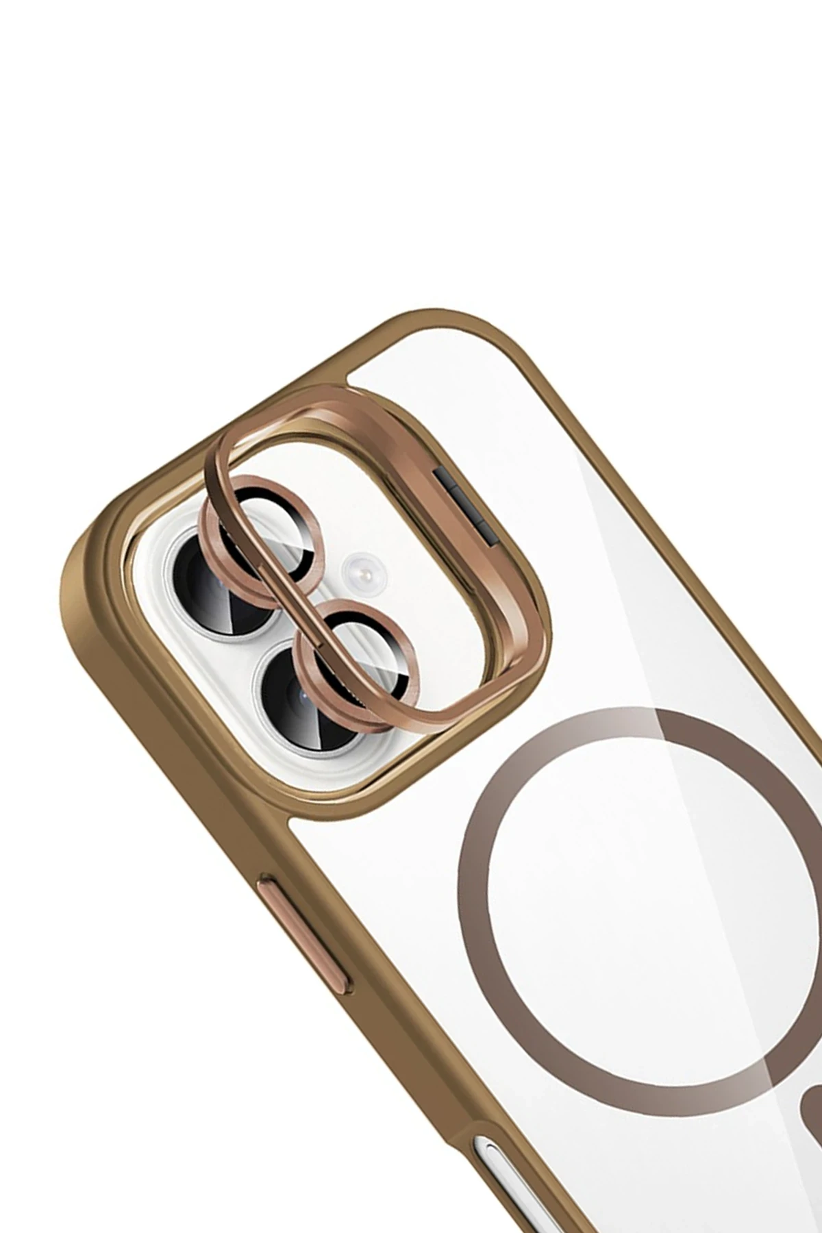Joko Apple iPhone 16 Remim Lensli Magsafe Standlı Kapak - Kahverengi
