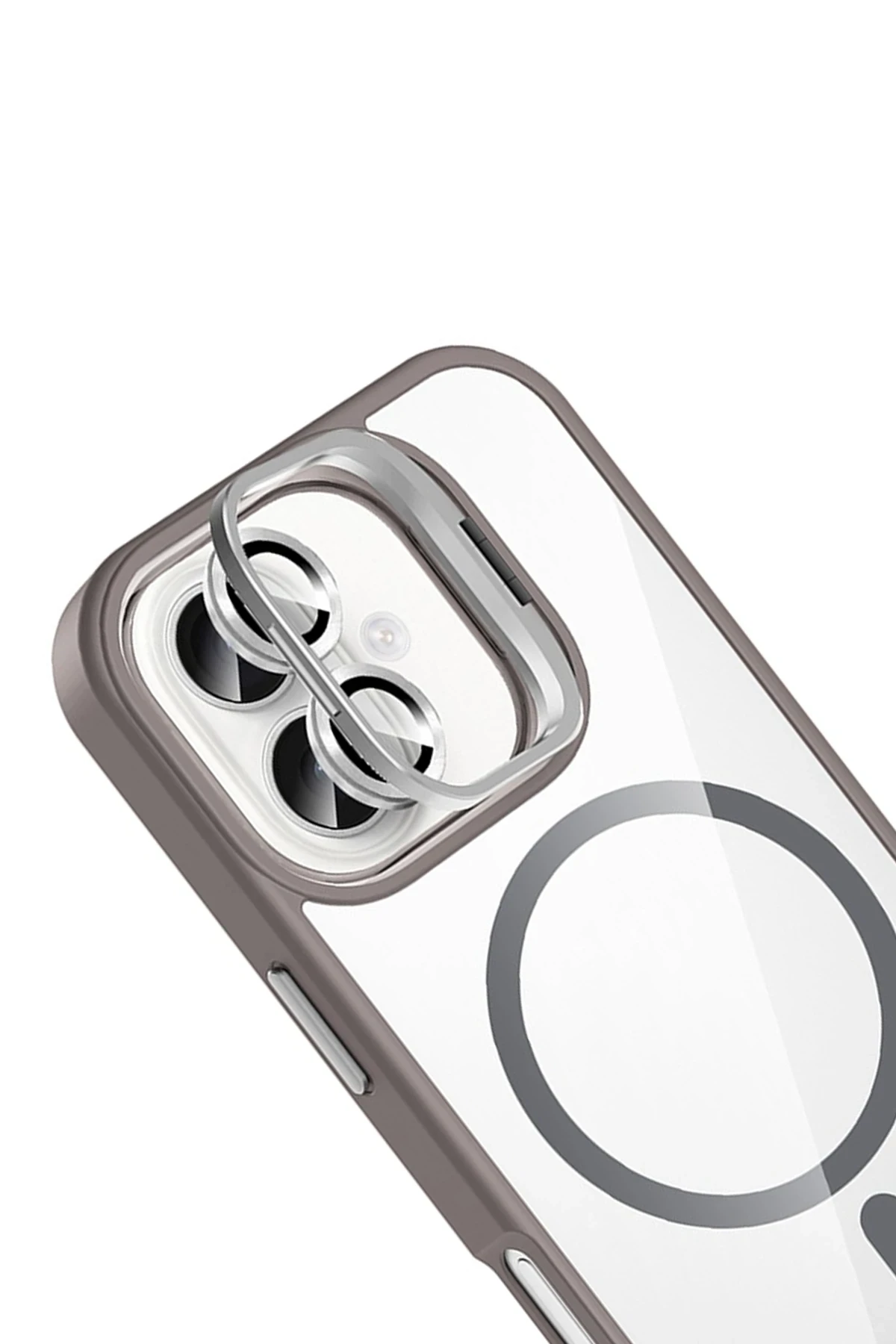 Joko Apple iPhone 16 Remim Lensli Magsafe Standlı Kapak - Titan Gri