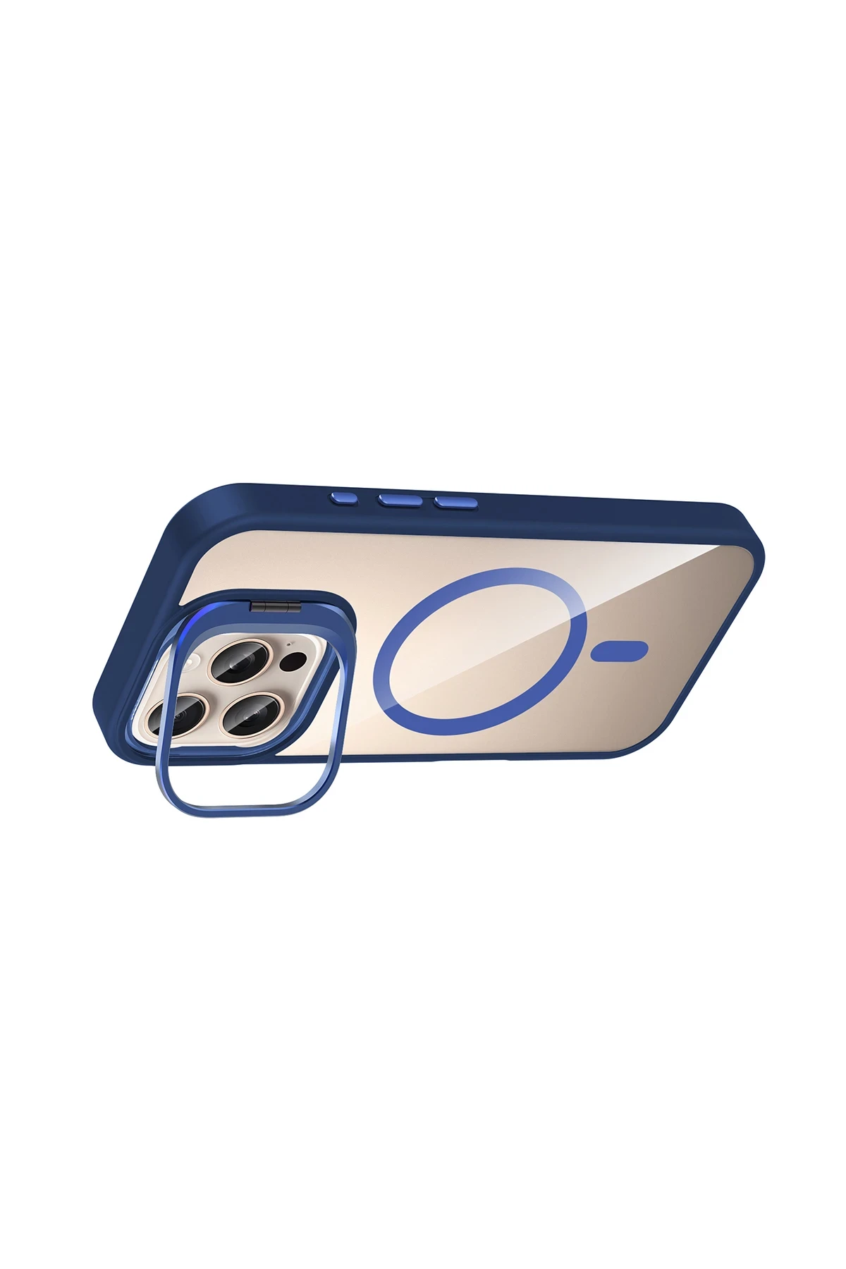 Joko Apple iPhone 16 Pro Remim Lensli Magsafe Standlı Kapak - Lacivert