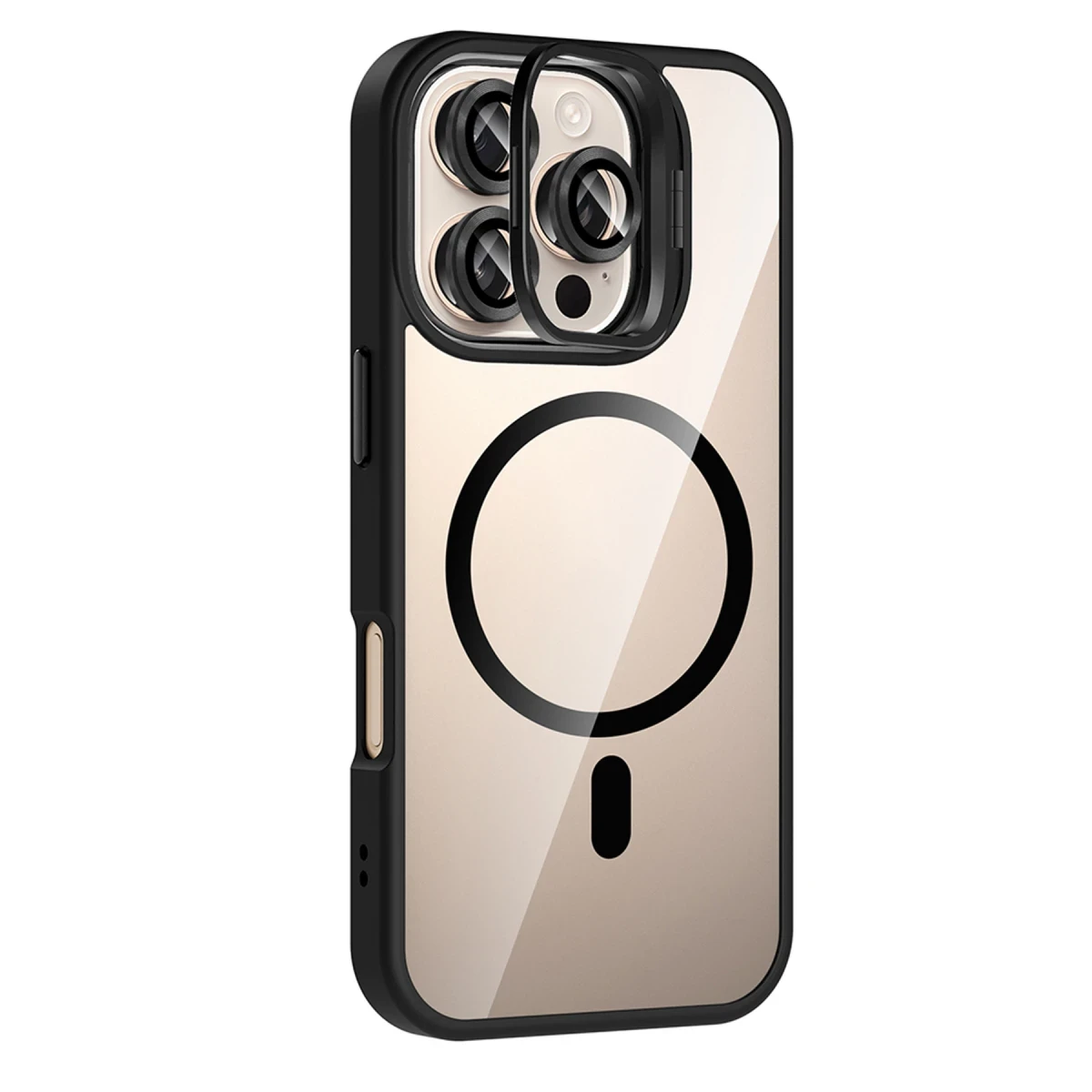 Joko Apple iPhone 16 Pro Remim Lensli Magsafe Standlı Kapak - Siyah