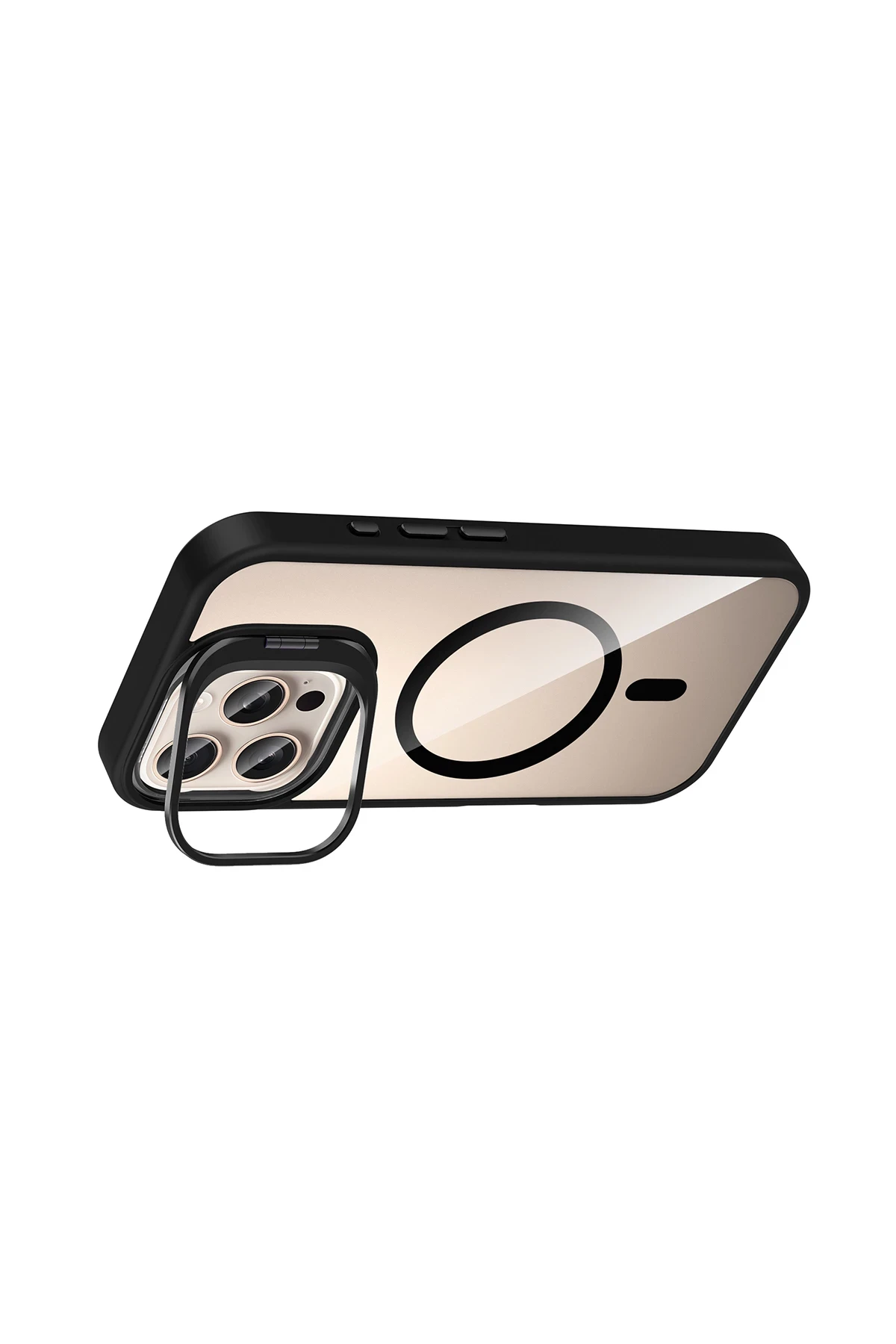 Joko Apple iPhone 16 Pro Remim Lensli Magsafe Standlı Kapak - Siyah