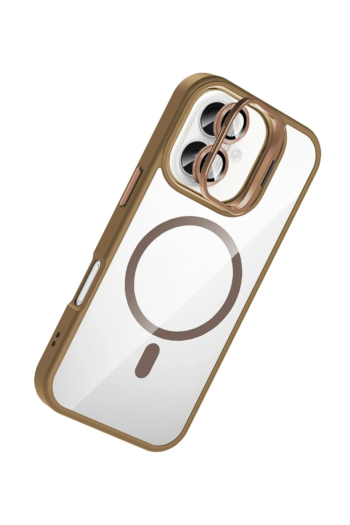 Joko Apple iPhone 16 Plus Remim Lensli Magsafe Standlı Kapak - Kahverengi