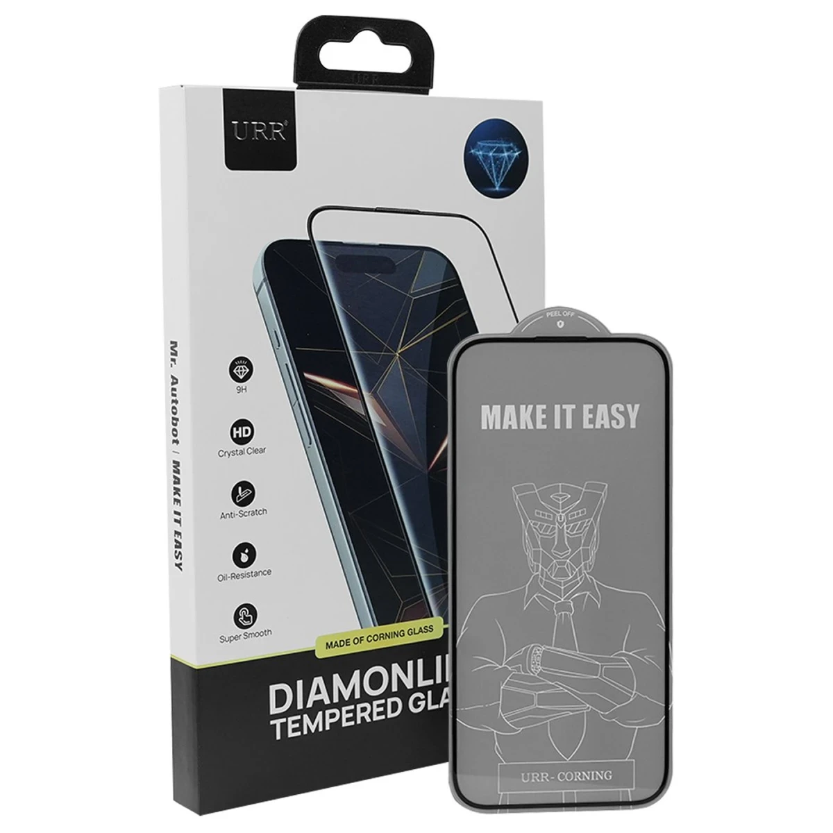 URR Apple iPhone 17 Air Diamonlike Corning Glass 3X Shatterproof Sapphire Cam Ekran Koruyucu - Siyah
