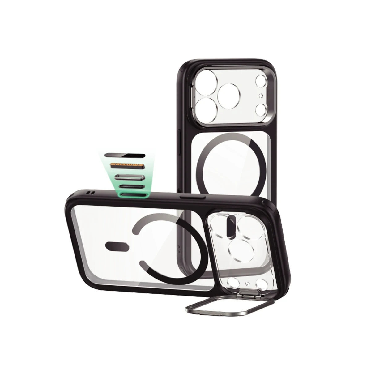 ESR Apple iPhone 17 Pro Max Classic Hybrid Magsafe Standlı Kapak - Siyah
