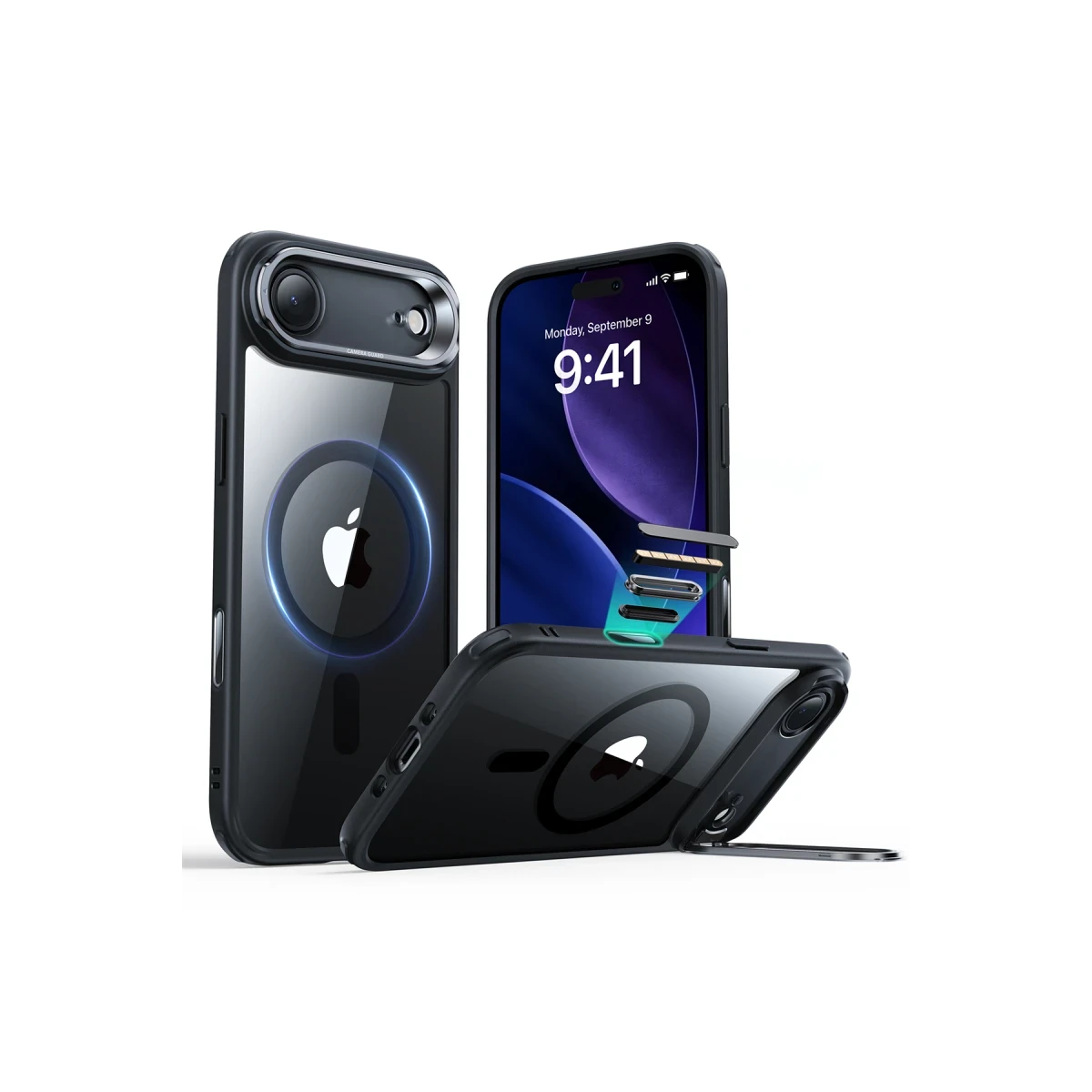 ESR Apple iPhone 17 Air Classic Hybrid Magsafe Standlı Kapak - Siyah