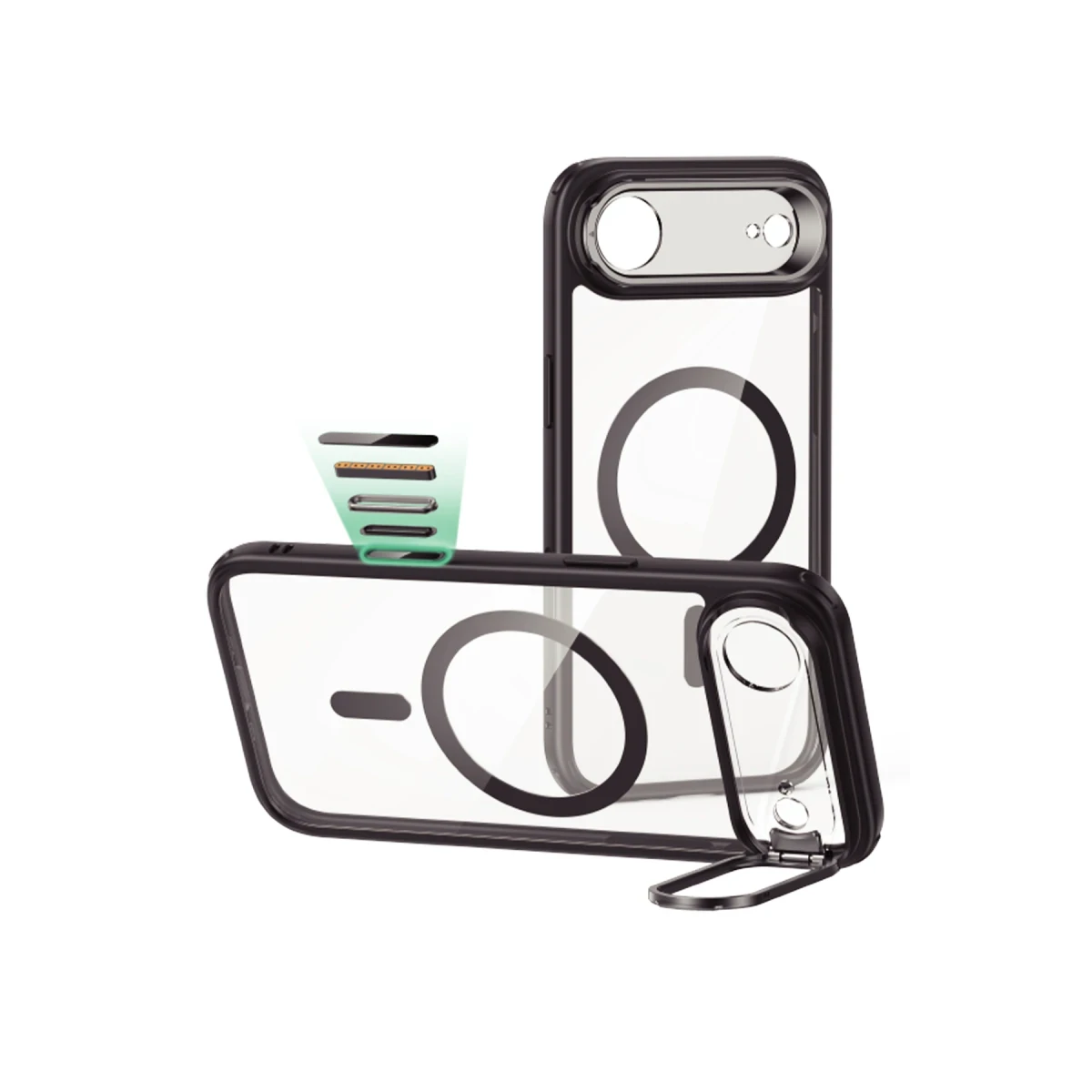 ESR Apple iPhone 17 Air Classic Hybrid Magsafe Standlı Kapak - Siyah