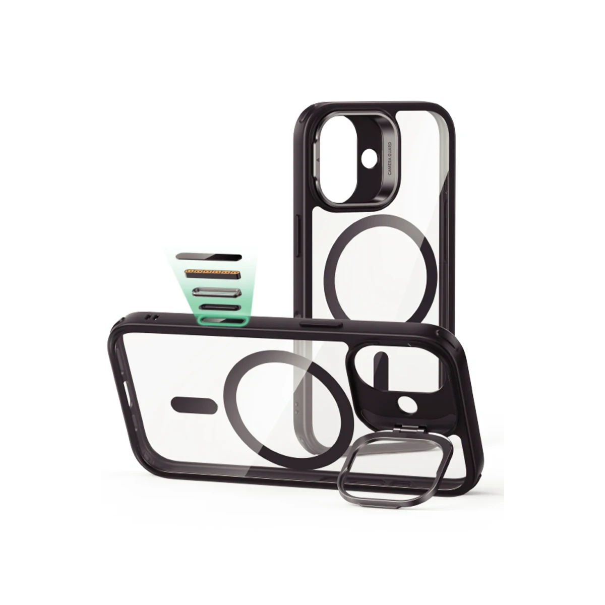 ESR Apple iPhone 17 Classic Hybrid Magsafe Standlı Kapak - Siyah