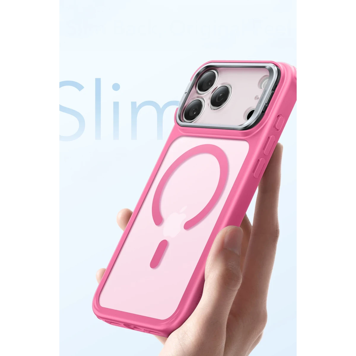 ESR Apple iPhone 17 Pro Classic Hybrid Magsafe Standlı Kapak - Pembe