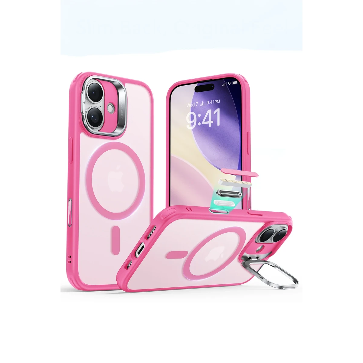 ESR Apple iPhone 17 Classic Hybrid Magsafe Standlı Kapak - Pembe