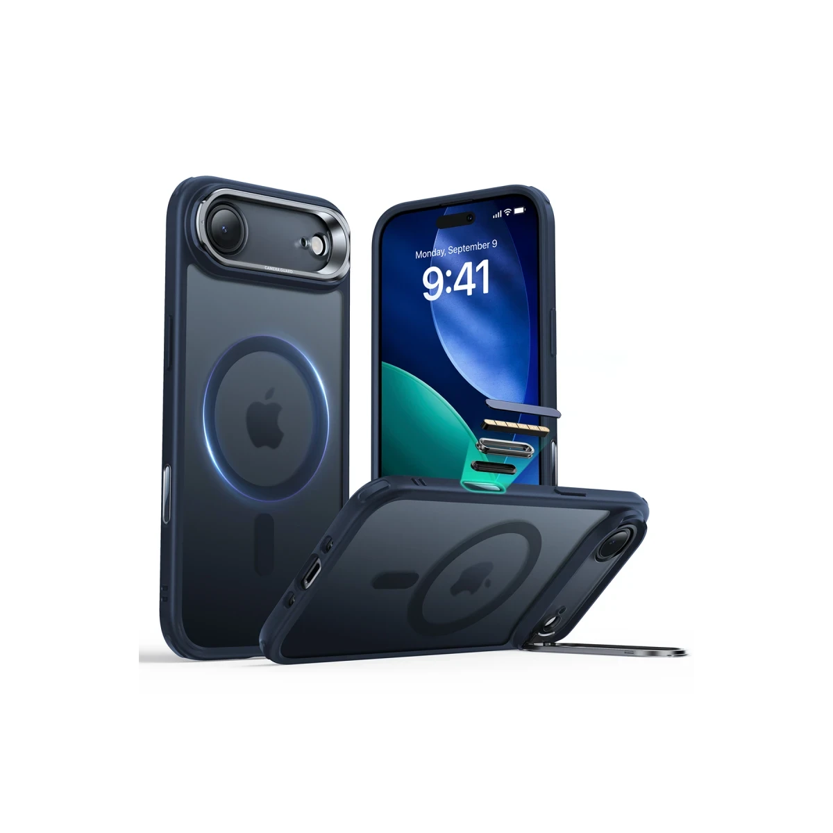 ESR Apple iPhone 17 Air Classic Hybrid Magsafe Standlı Kapak - Mavi