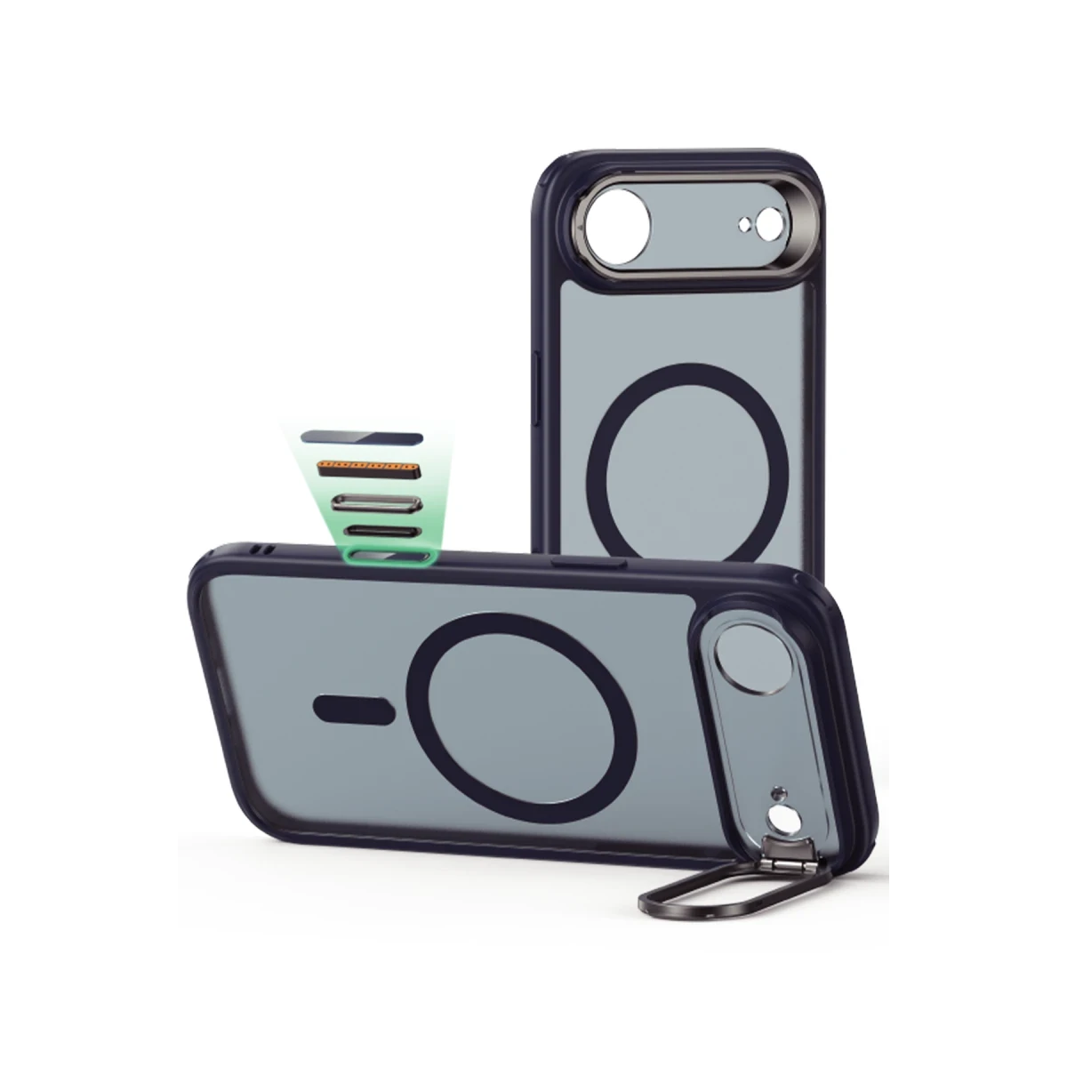 ESR Apple iPhone 17 Air Classic Hybrid Magsafe Standlı Kapak - Mavi