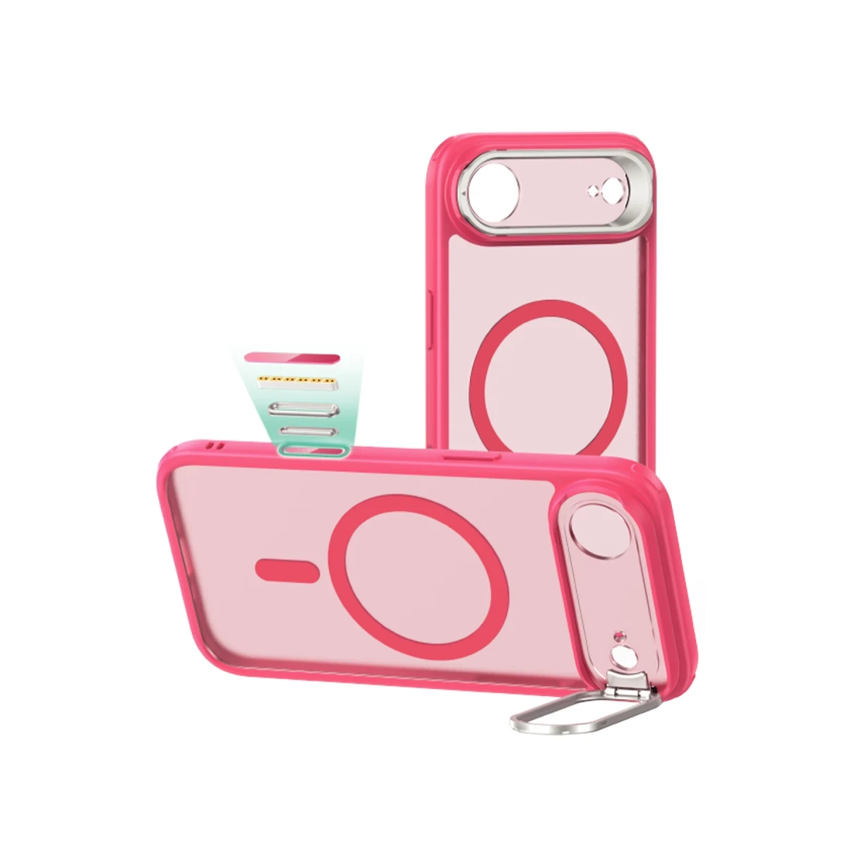 ESR Apple iPhone 17 Air Classic Hybrid Magsafe Standlı Kapak - Pembe