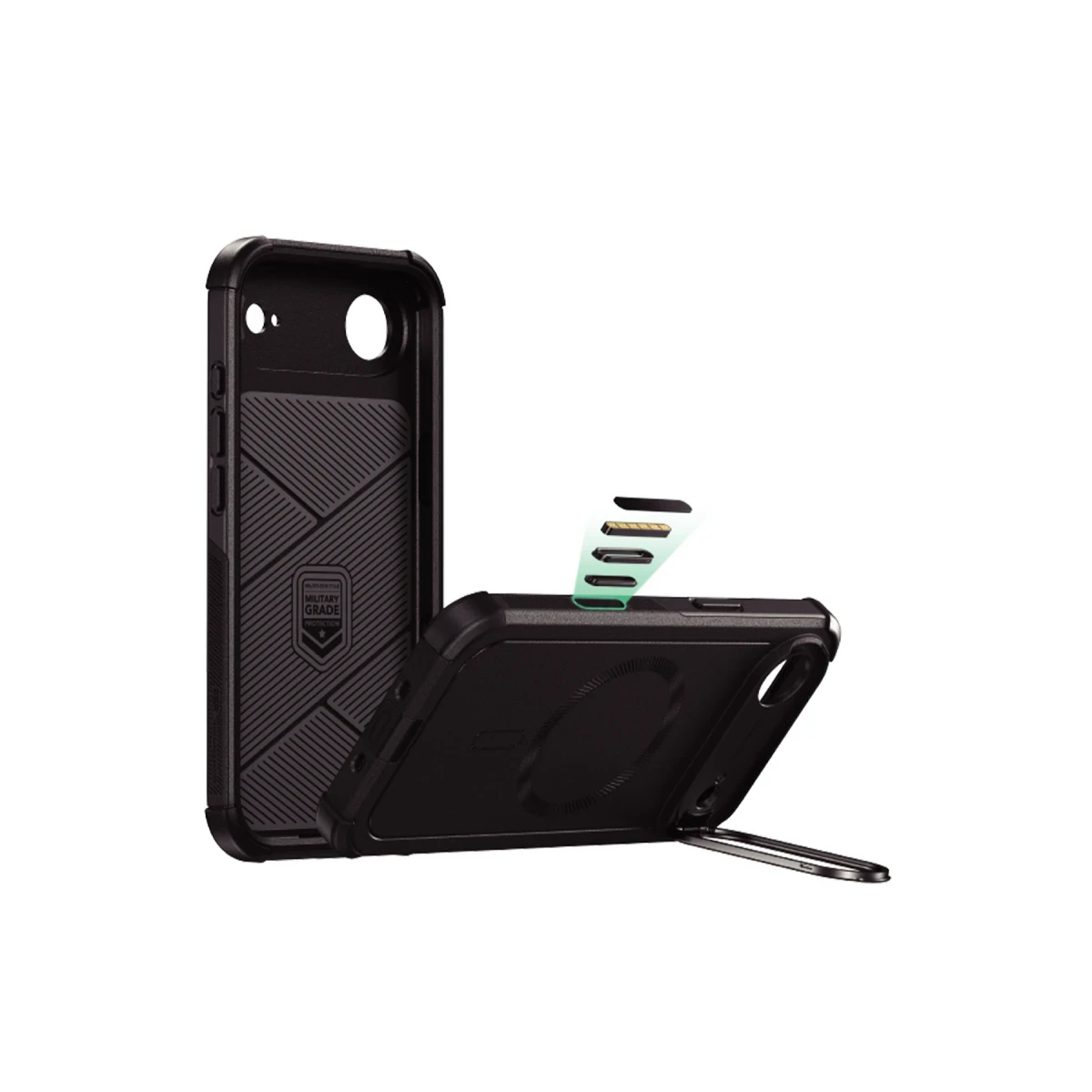 ESR Apple iPhone 17 Air Cyber Tough Magsafe Stantlı Kapak - Siyah