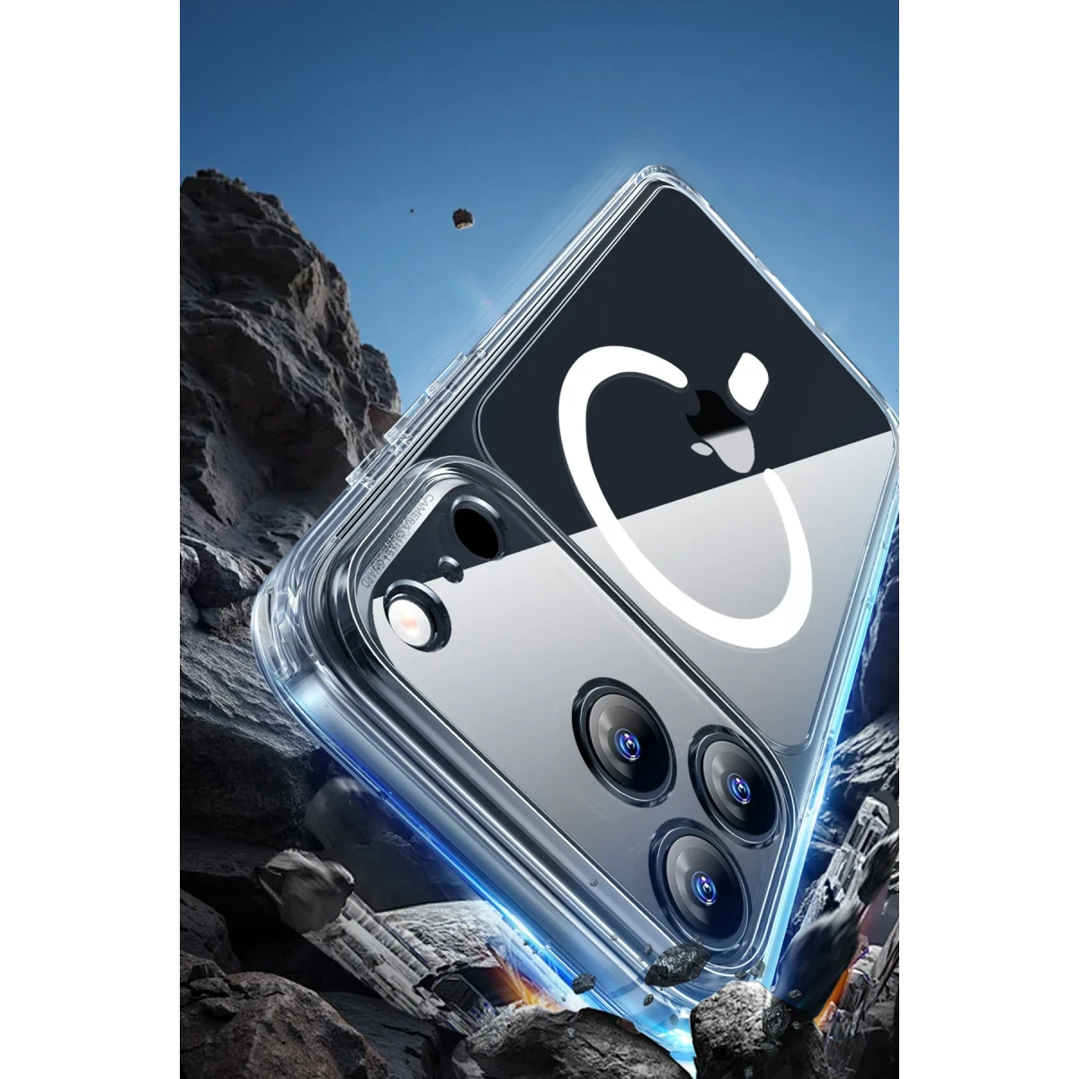 ESR Apple iPhone 17 Pro Max Classic Hybrid Magsafe Kapak + Cam Hediyeli Set - Şeffaf