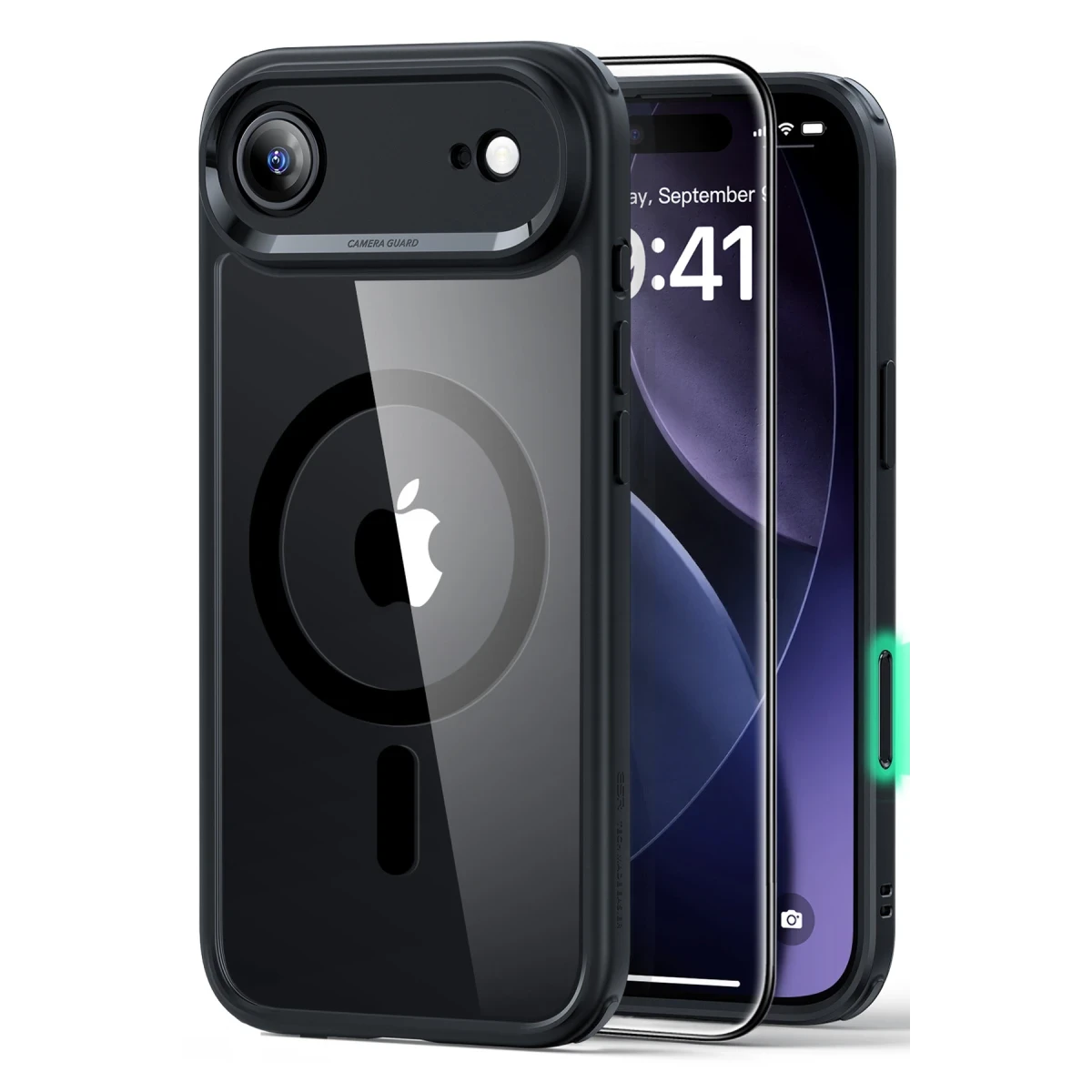 ESR Apple iPhone 17 Air Classic Hybrid Magsafe Kapak + Cam Hediyeli Set - Siyah