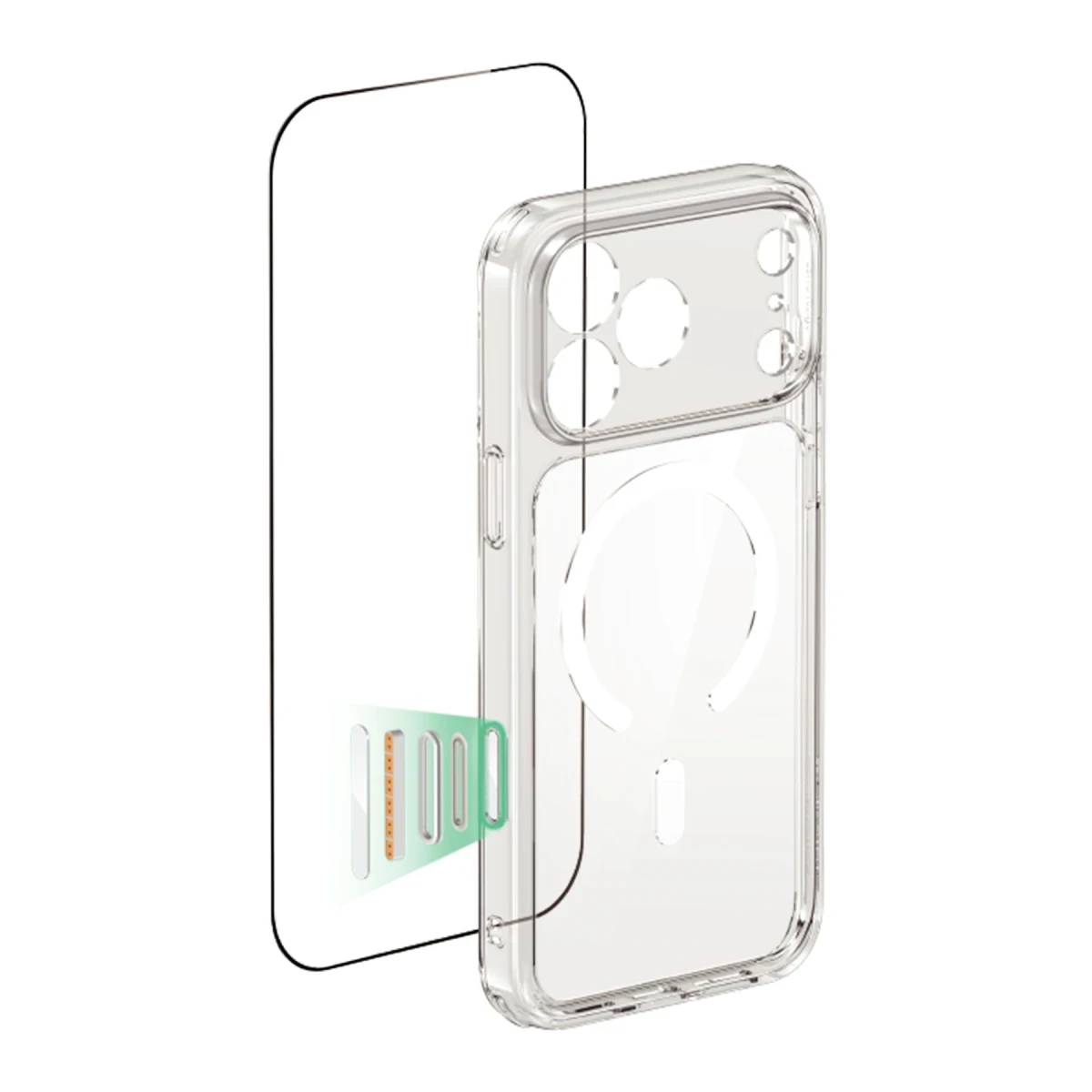 ESR Apple iPhone 17 Pro Classic Hybrid Magsafe Kapak + Cam Hediyeli Set - Şeffaf