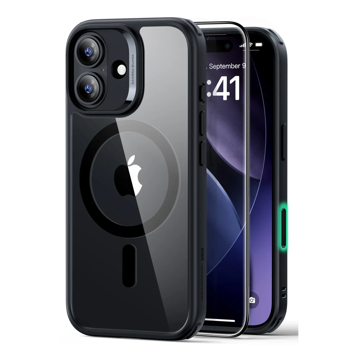ESR Apple iPhone 17 Classic Hybrid Magsafe Kapak + Cam Hediyeli Set - Siyah