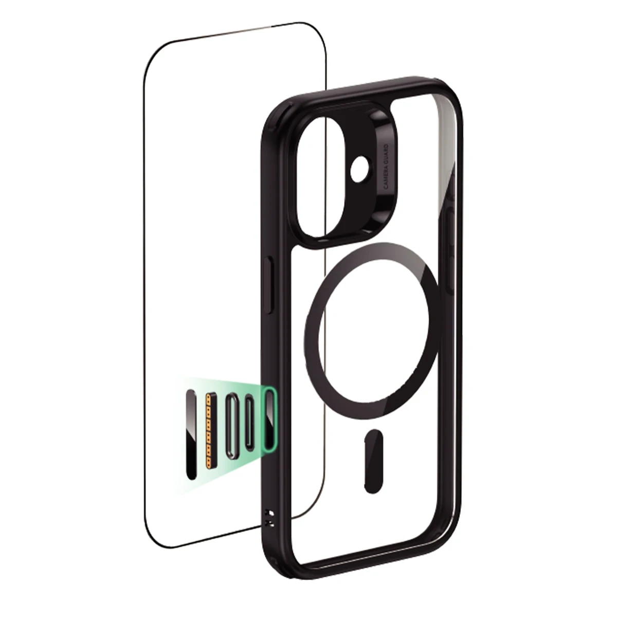 ESR Apple iPhone 17 Classic Hybrid Magsafe Kapak + Cam Hediyeli Set - Siyah