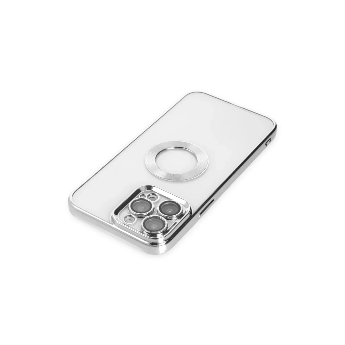Newface Apple iPhone 13 Pro Kılıf Slot Silikon - Gümüş