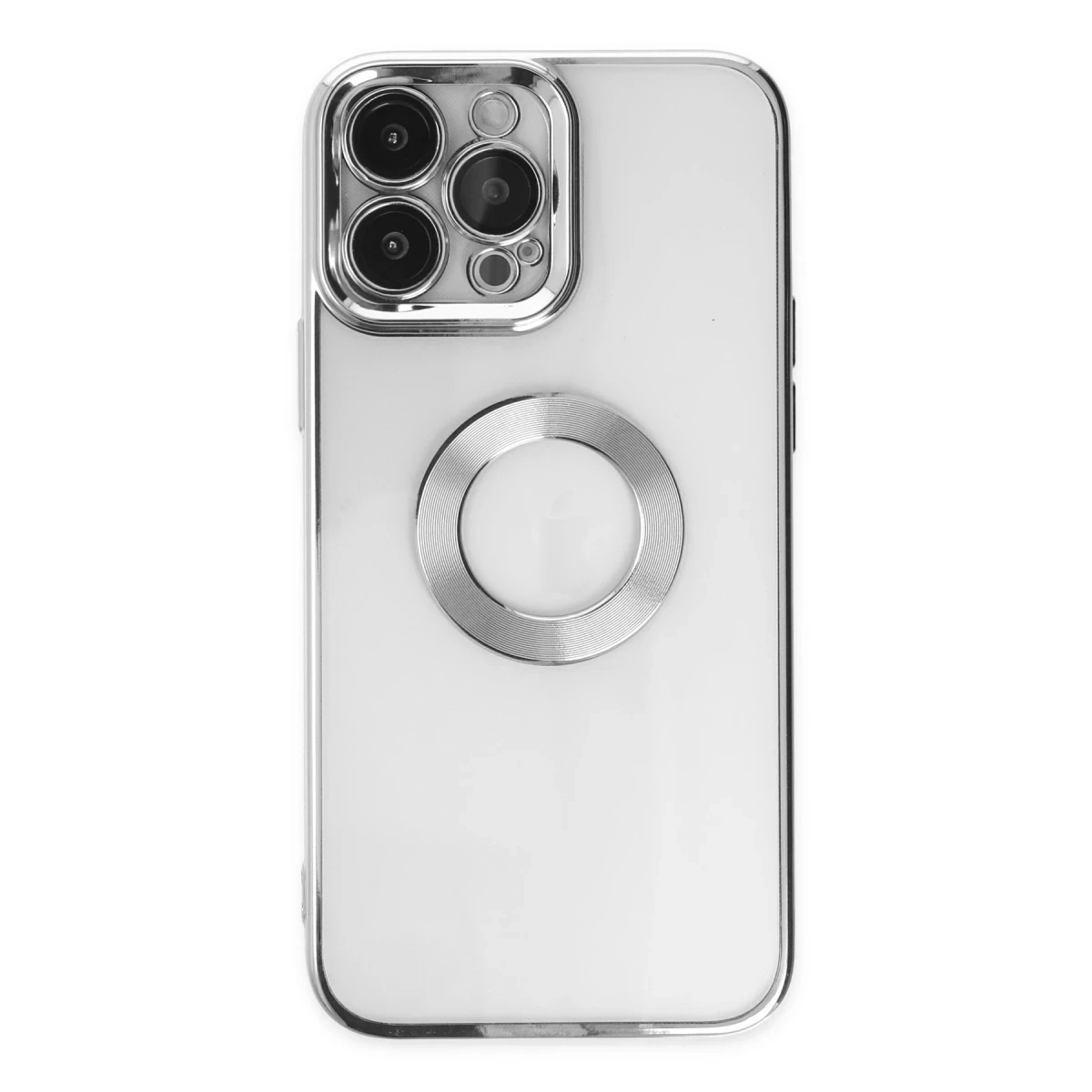 Newface Apple iPhone 13 Pro Kılıf Slot Silikon - Gümüş