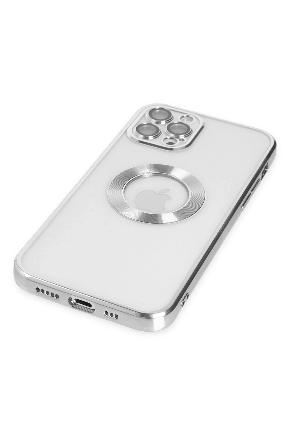 Newface iPhone 12 Pro Kılıf Slot Silikon - Gümüş