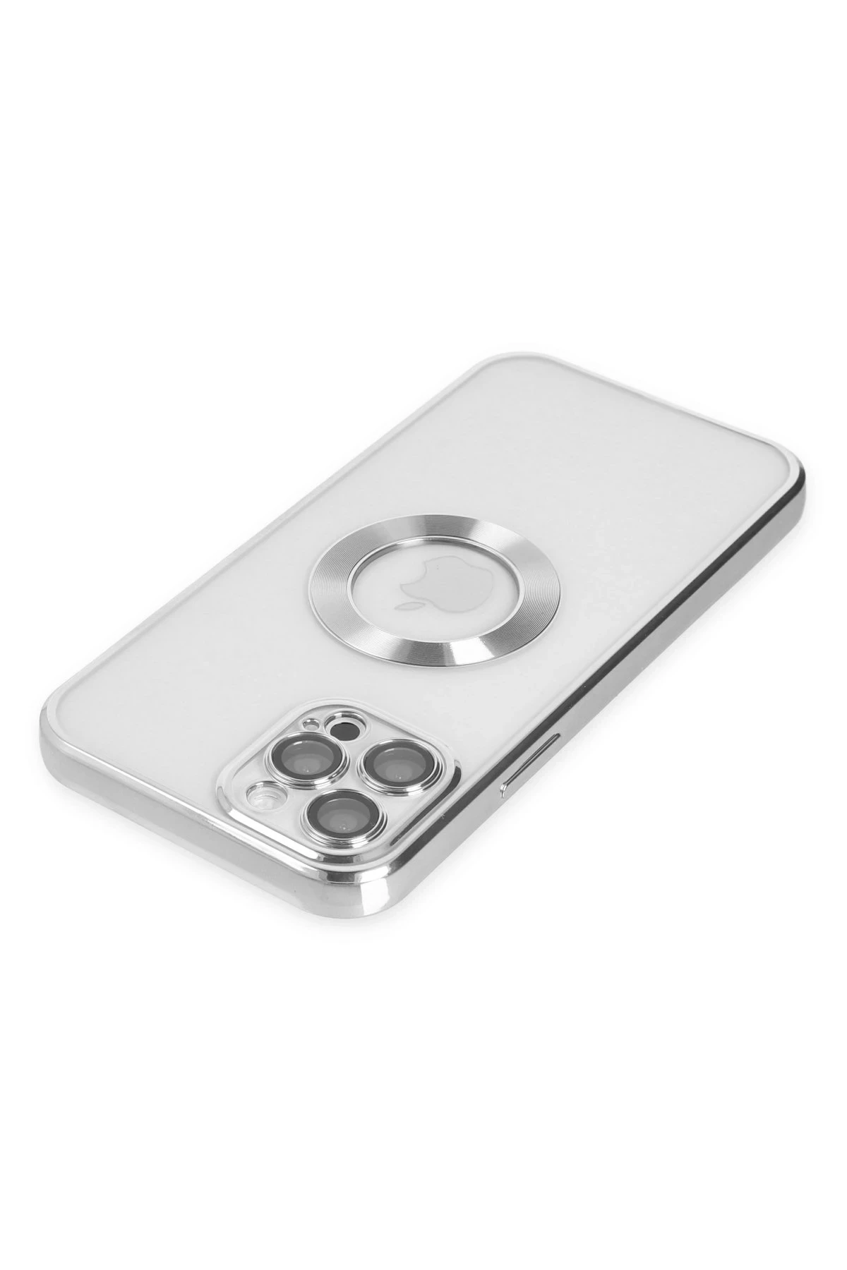 Newface iPhone 12 Pro Kılıf Slot Silikon - Gümüş
