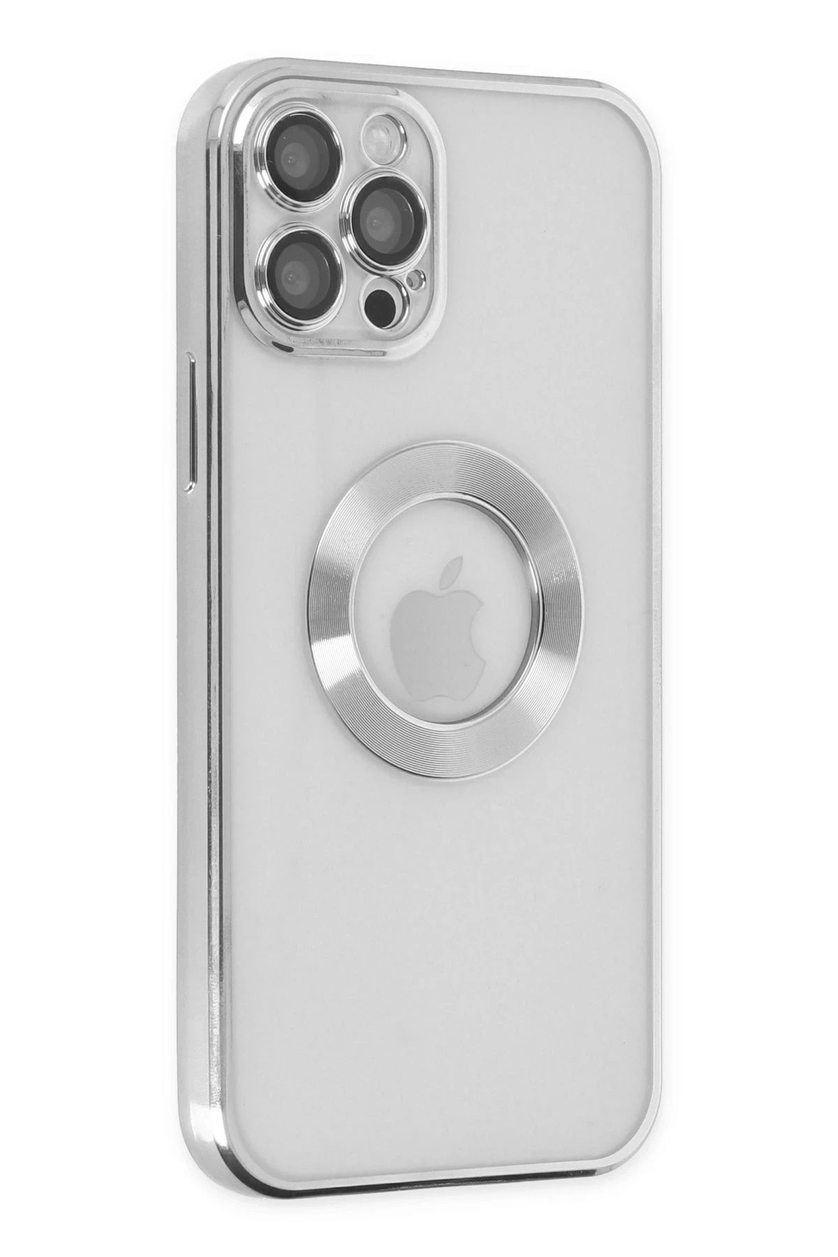 Newface iPhone 12 Pro Kılıf Slot Silikon - Gümüş