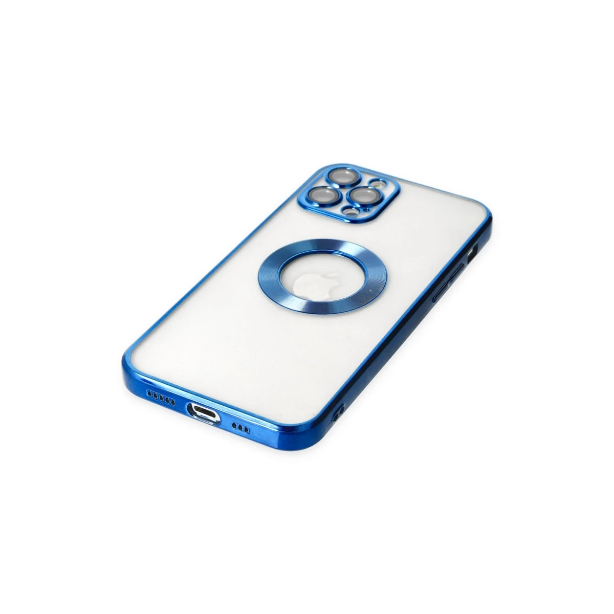 Newface Apple iPhone 13 Pro Max Kılıf Slot Silikon - Mavi