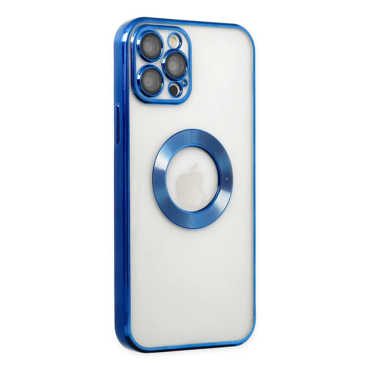 Newface Apple iPhone 13 Pro Max Kılıf Slot Silikon - Mavi