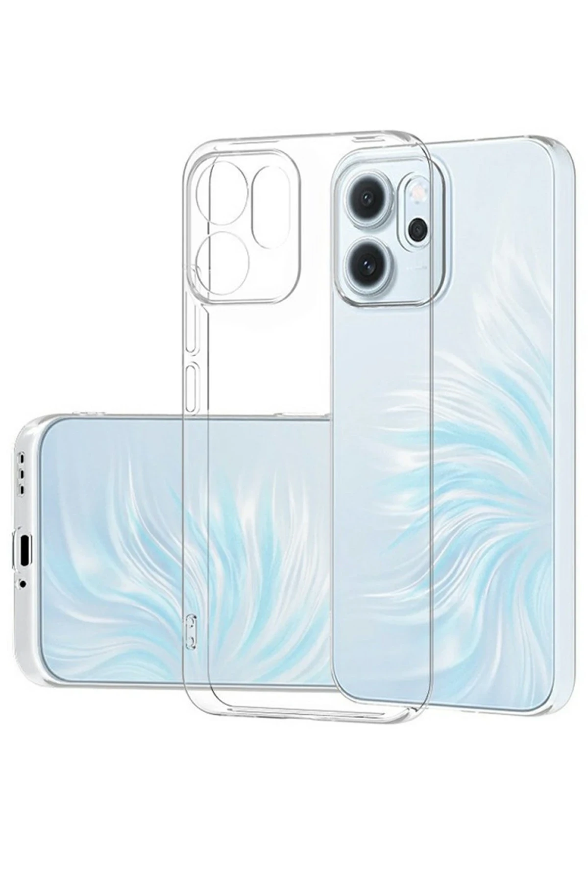 Newface Oppo Reno 14F Kılıf Lüx Şeffaf Silikon